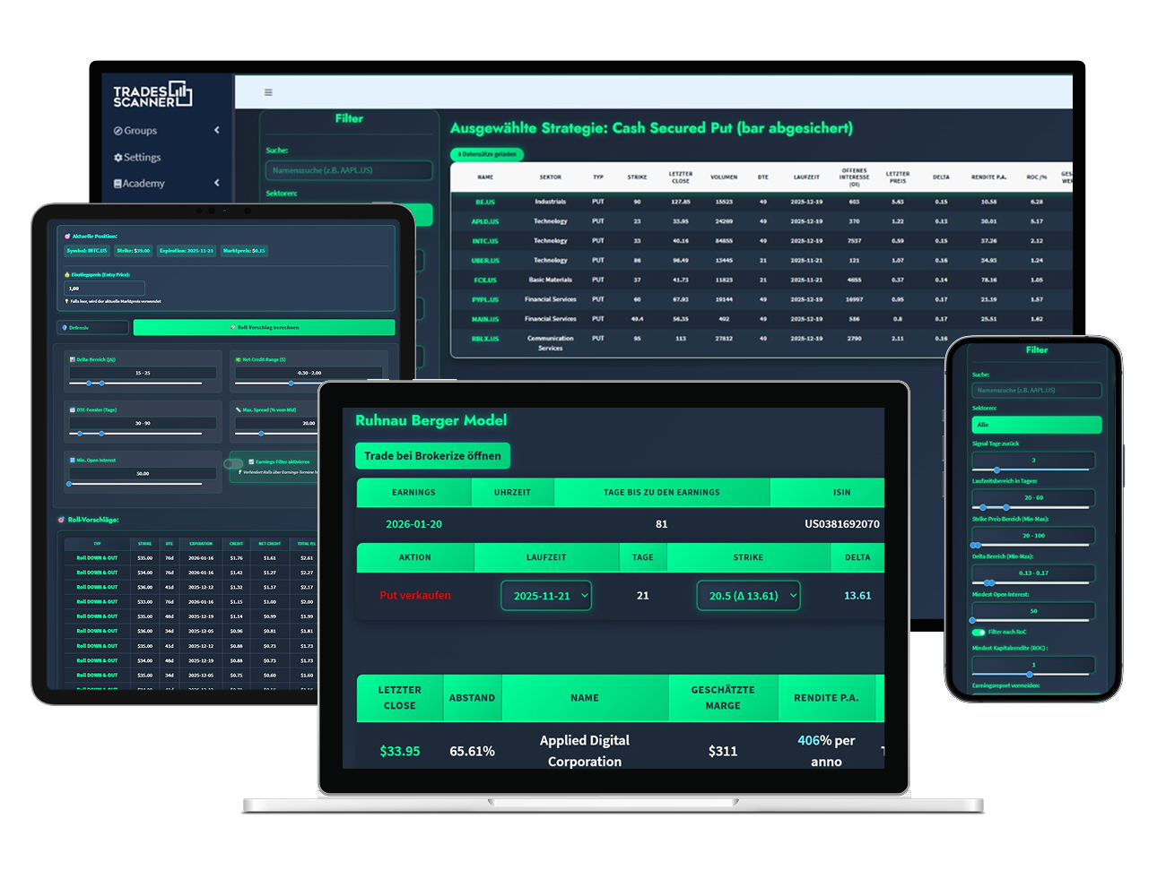 TradesScanner Mockup